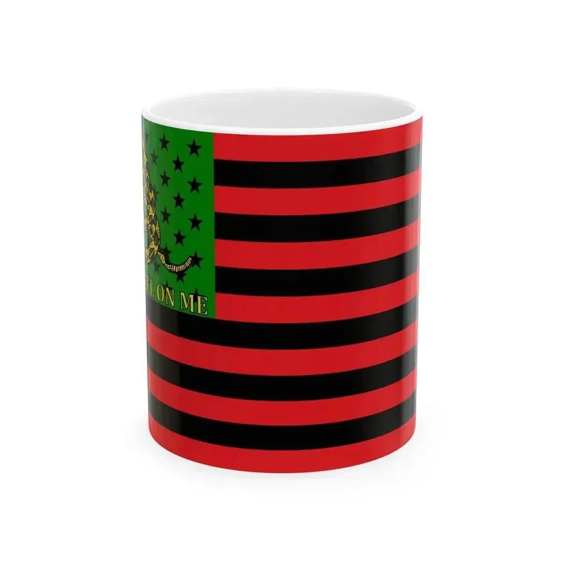 Death of George Floyd protest Gadsden flag without grass (United States) White Coffee Mug 11oz - Go Mug Yourself