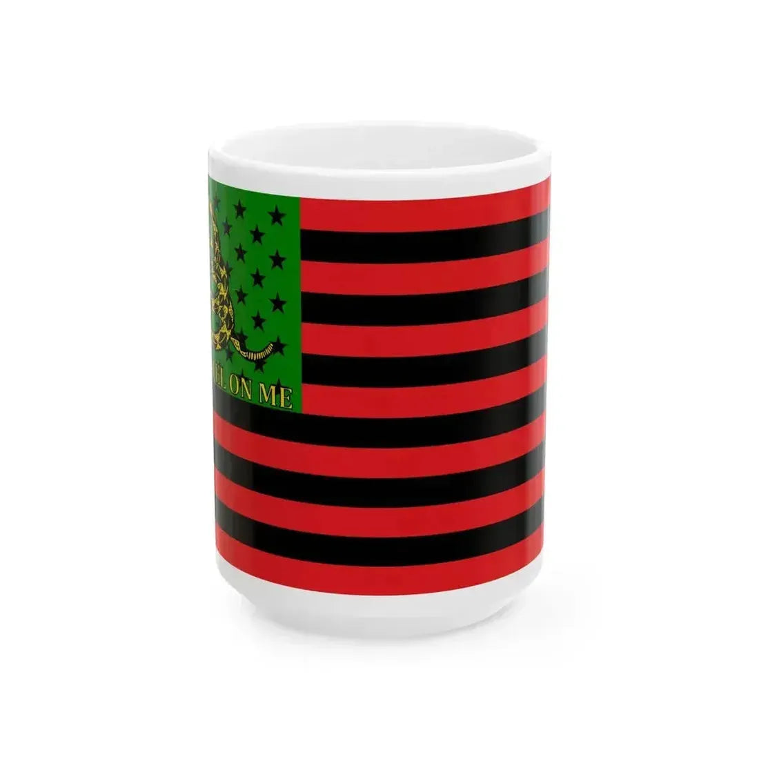 Death of George Floyd protest Gadsden flag without grass (United States) White Coffee Mug 15oz - Go Mug Yourself