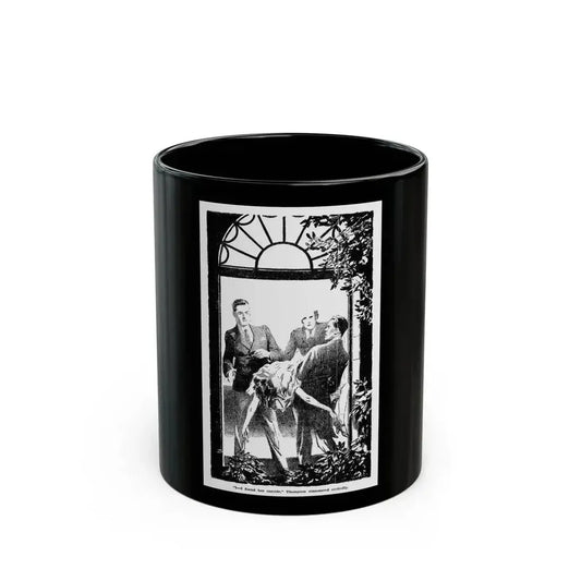 Death On The Doorstep, Blue Book Magazine, July 1940 - Black Coffee Mug 11oz - Go Mug Yourself