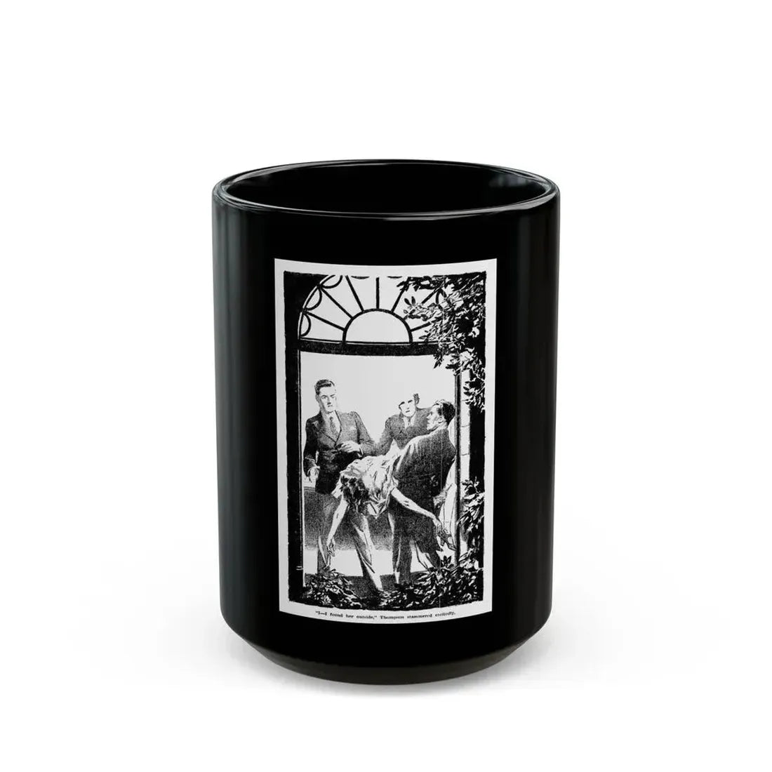 Death On The Doorstep, Blue Book Magazine, July 1940 - Black Coffee Mug 15oz - Go Mug Yourself