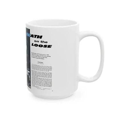 Death on the Loose, Bluebook for Men, February 1961 - White Coffee Mug - Go Mug Yourself