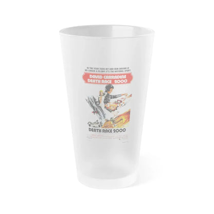 DEATH RACE 2000 1975 Movie Poster - Frosted Pint Glass 16oz Default Title - Go Mug Yourself