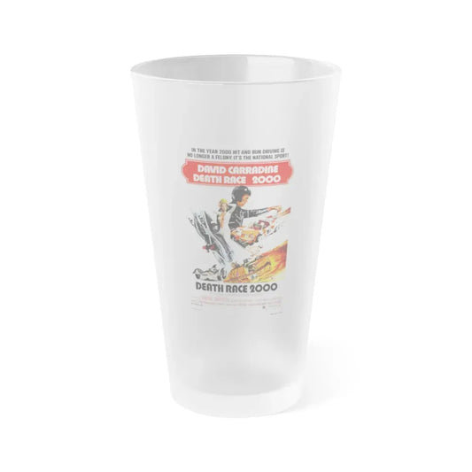 DEATH RACE 2000 1975 Movie Poster - Frosted Pint Glass 16oz Default Title - Go Mug Yourself