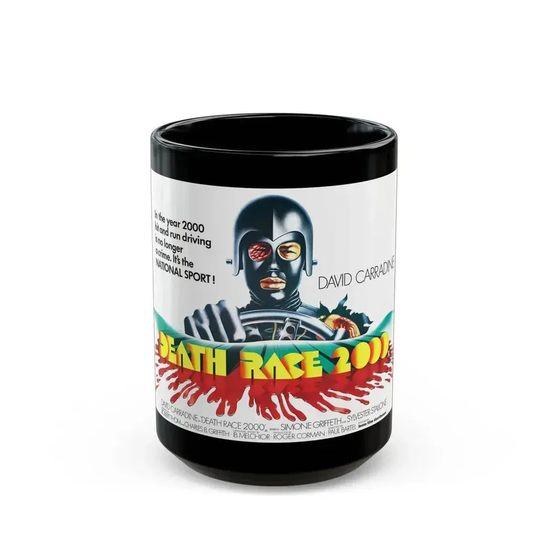 DEATH RACE 2000 (2) 1975 Movie Poster - Black Coffee Mug 15oz - Go Mug Yourself