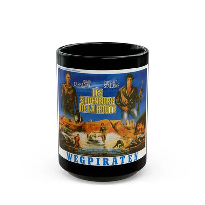 DEATH RACE 2000 (BELGIAN) 1975 Movie Poster - Black Coffee Mug 15oz - Go Mug Yourself