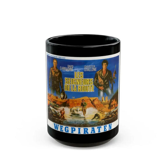 DEATH RACE 2000 (BELGIAN) 1975 Movie Poster - Black Coffee Mug 15oz - Go Mug Yourself