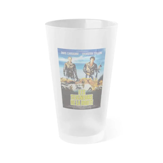 DEATH RACE 2000 (FRENCH) 1975 Movie Poster - Frosted Pint Glass 16oz Default Title - Go Mug Yourself