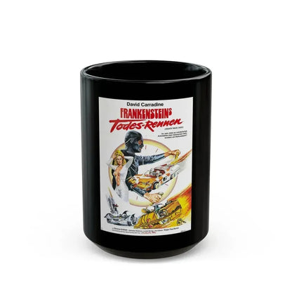 DEATH RACE 2000 (GERMAN) 1975 Movie Poster - Black Coffee Mug 15oz - Go Mug Yourself
