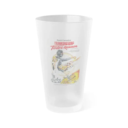 DEATH RACE 2000 (GERMAN) 1975 Movie Poster - Frosted Pint Glass 16oz Default Title - Go Mug Yourself