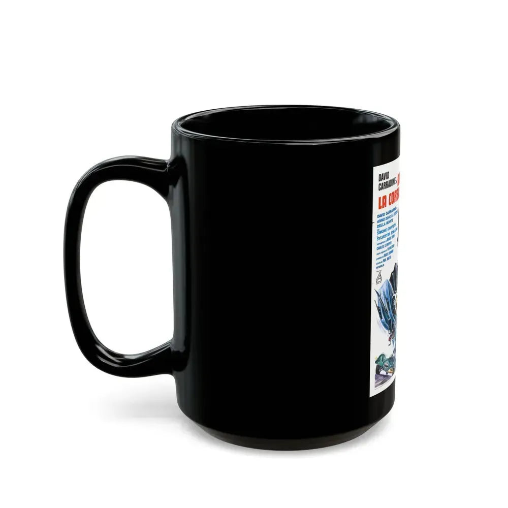 DEATH RACE 2000 (italian) 1975 Movie Poster - Black Coffee Mug - Go Mug Yourself