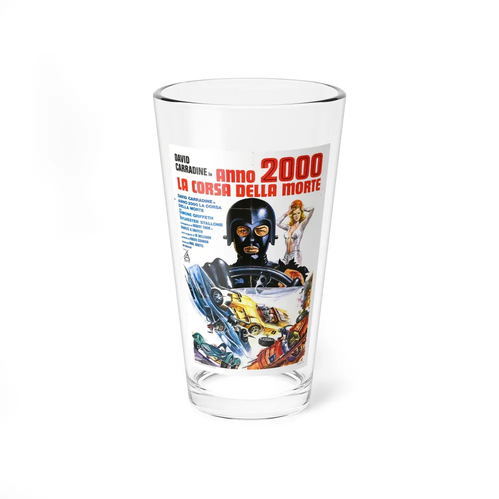 DEATH RACE 2000 (italian) 1975 Movie Poster - Pint Glass 16oz-16oz-Go Mug Yourself