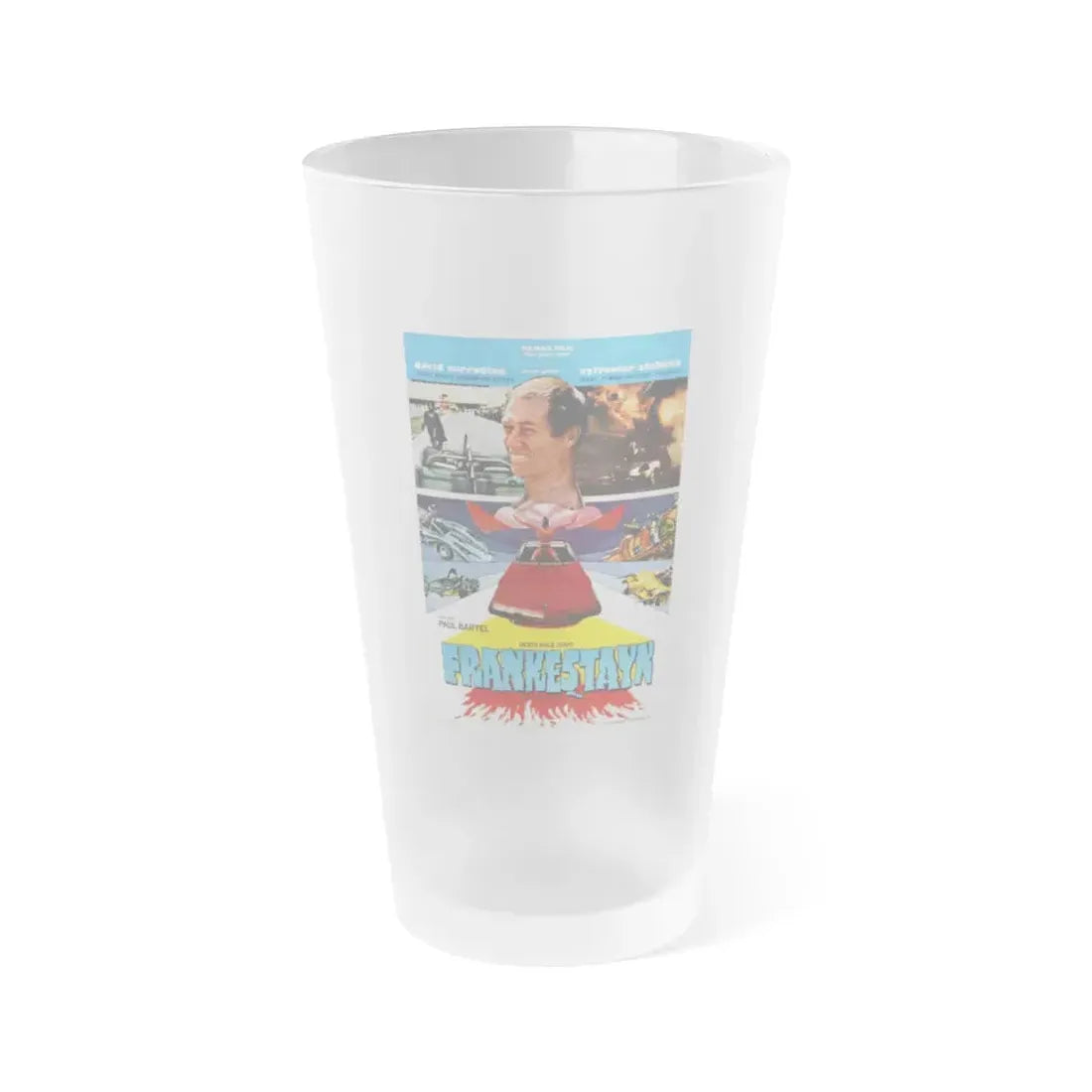 DEATH RACE 2000 (TURKISH) 1975 Movie Poster - Frosted Pint Glass 16oz Default Title - Go Mug Yourself