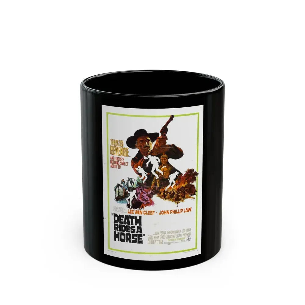 DEATH RIDES A HORSE 1967 Movie Poster - Black Coffee Mug 11oz - Go Mug Yourself