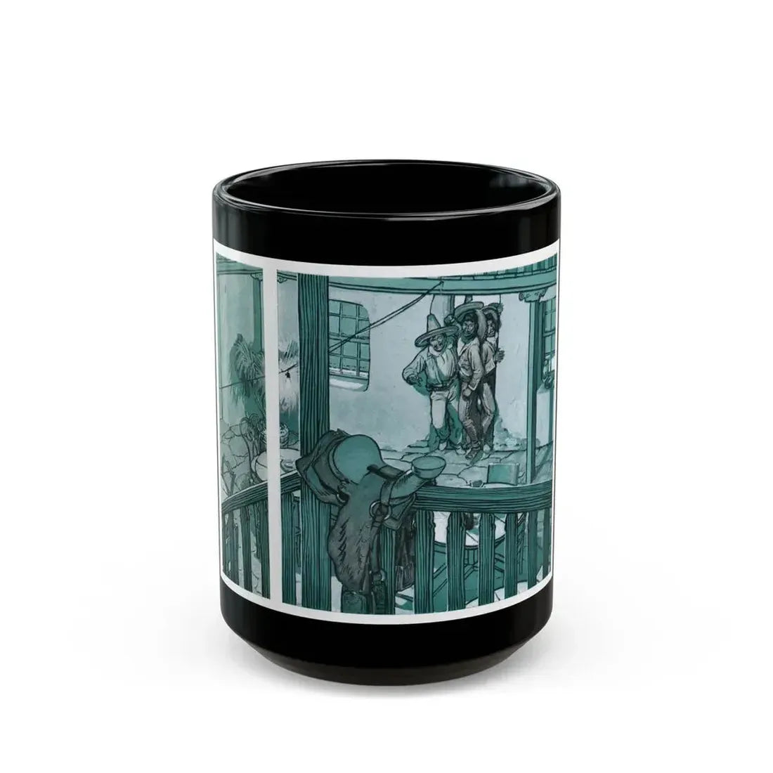 Death Rides The Mesa, The American Magazine, January 1934 - Black Coffee Mug 15oz - Go Mug Yourself