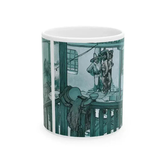 Death Rides The Mesa, The American Magazine, January 1934 - White Coffee Mug 11oz - Go Mug Yourself