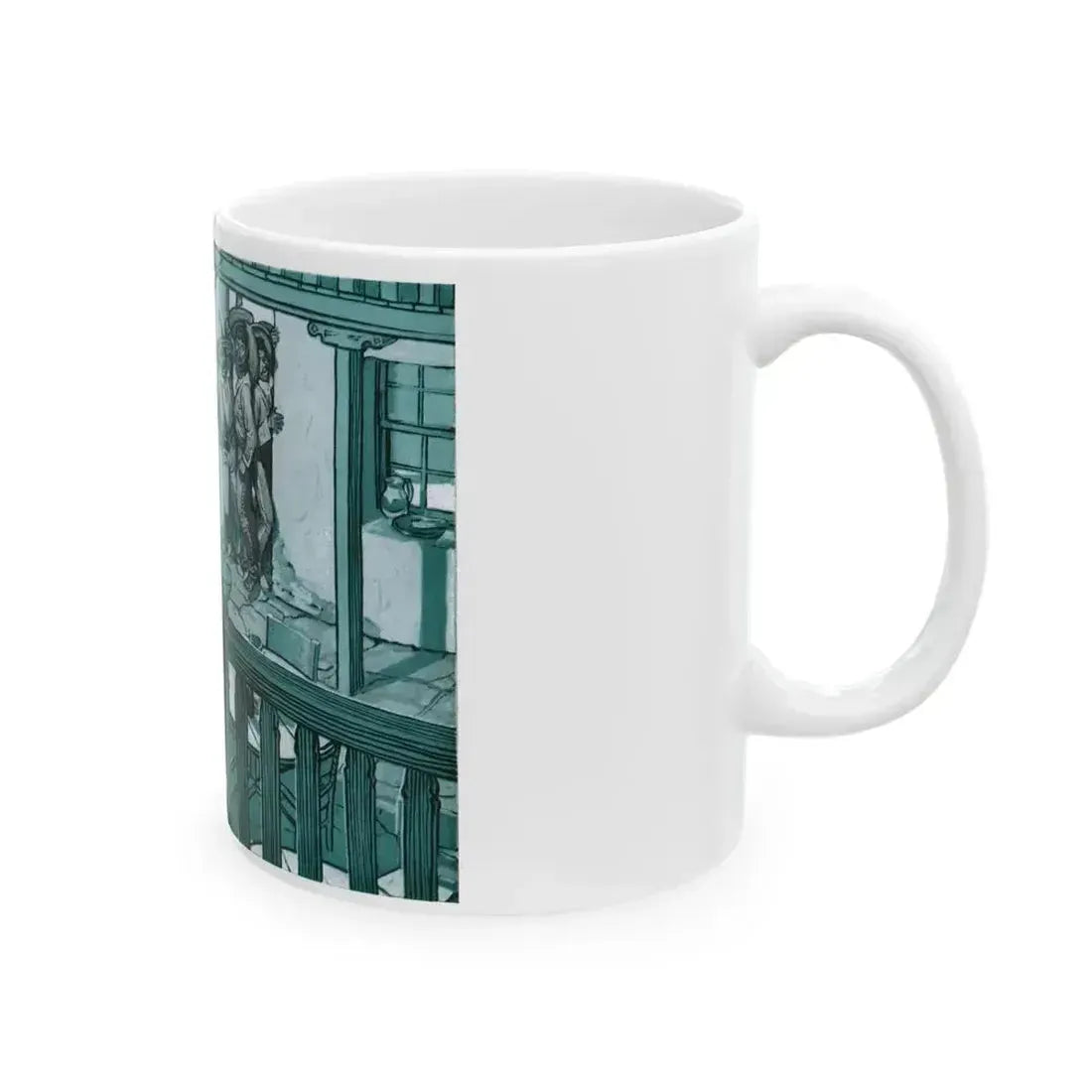 Death Rides The Mesa, The American Magazine, January 1934 - White Coffee Mug - Go Mug Yourself