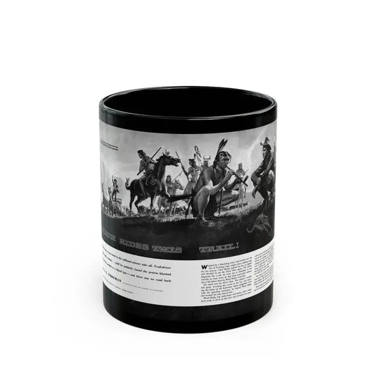 Death Rides This Trail, Adventure magazine, April 1959 - Black Coffee Mug 11oz - Go Mug Yourself