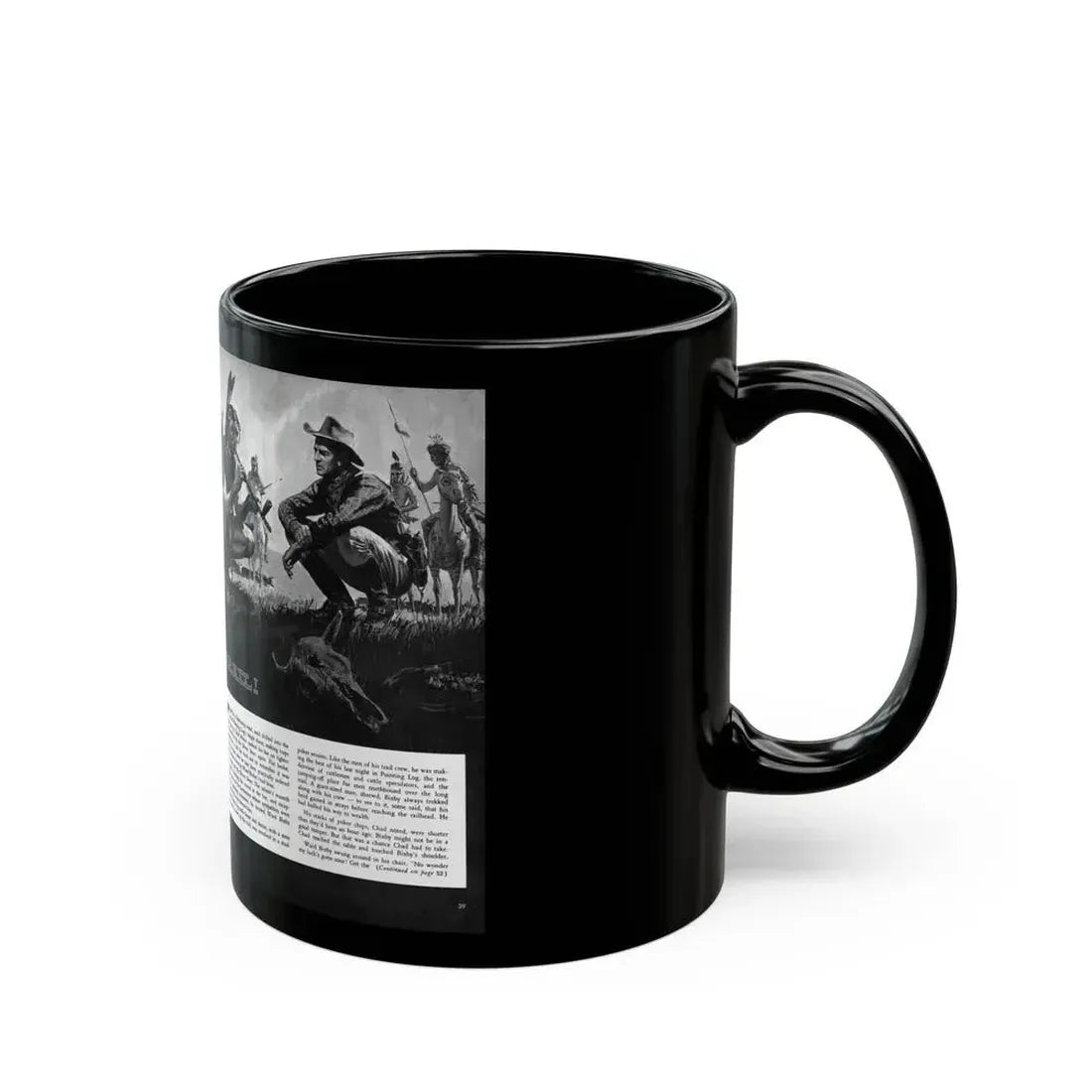 Death Rides This Trail, Adventure magazine, April 1959 - Black Coffee Mug - Go Mug Yourself