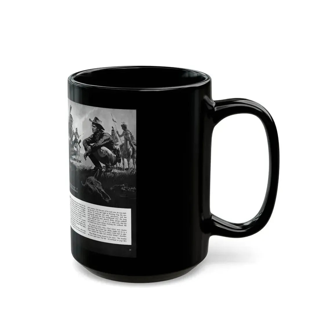 Death Rides This Trail, Adventure magazine, April 1959 - Black Coffee Mug - Go Mug Yourself
