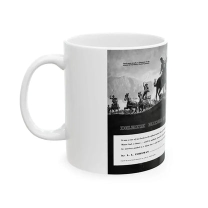 Death Rides This Trail, Adventure magazine, April 1959 - White Coffee Mug - Go Mug Yourself