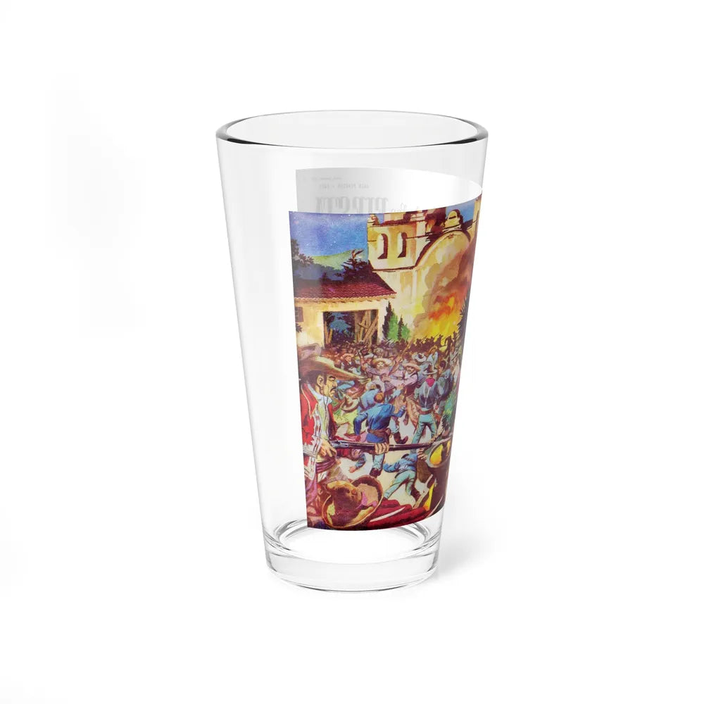 Death rides to the Fiesta, Man Junior, October 1951 - Pint Glass 16oz-Go Mug Yourself