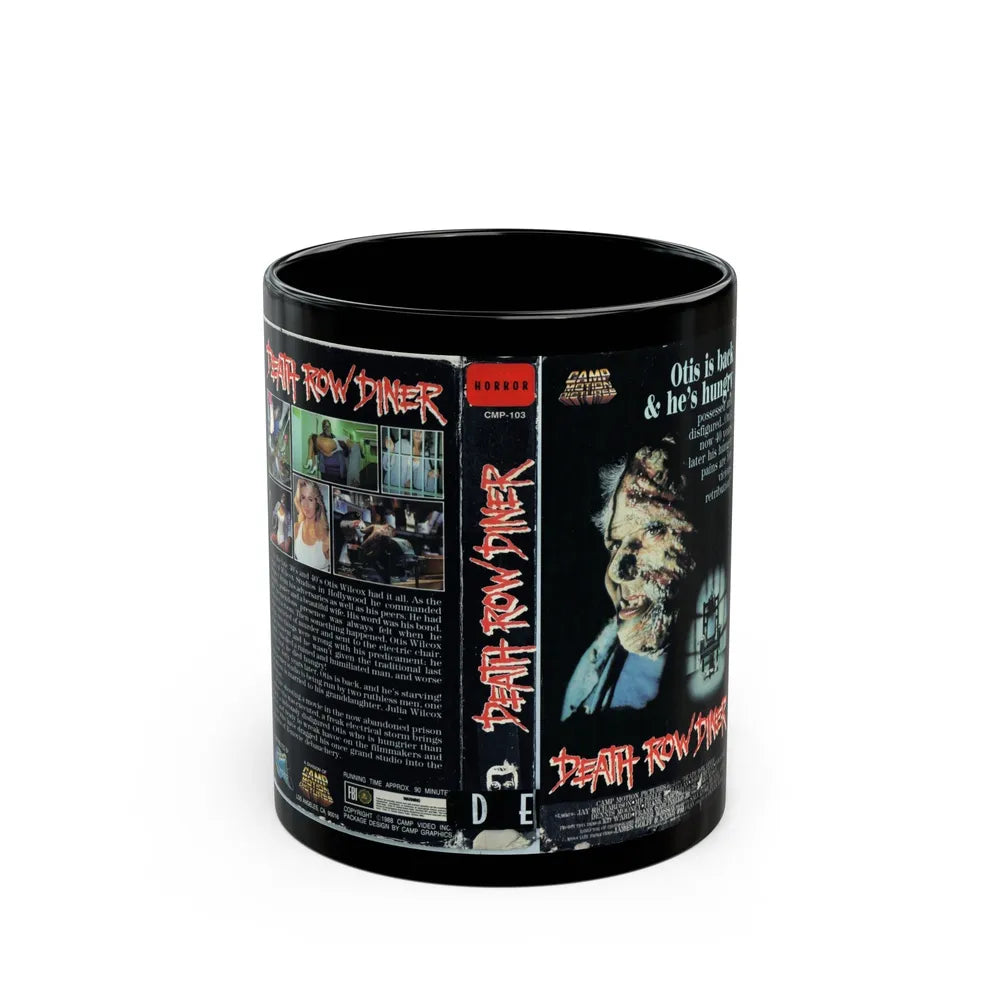 DEATH ROW DINER (VHS COVER) - Black Coffee Mug-11oz-Go Mug Yourself