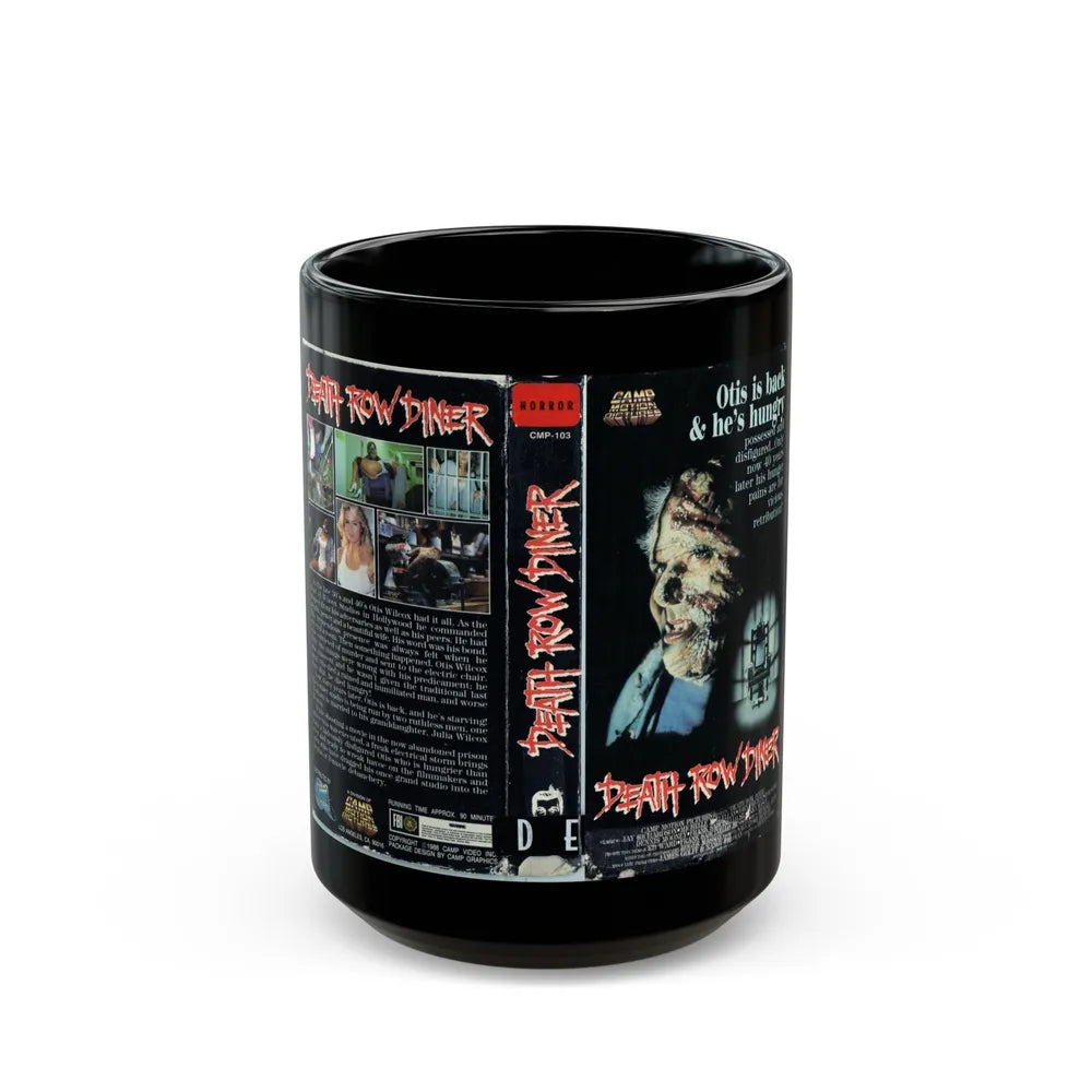 DEATH ROW DINER (VHS COVER) - Black Coffee Mug-15oz-Go Mug Yourself