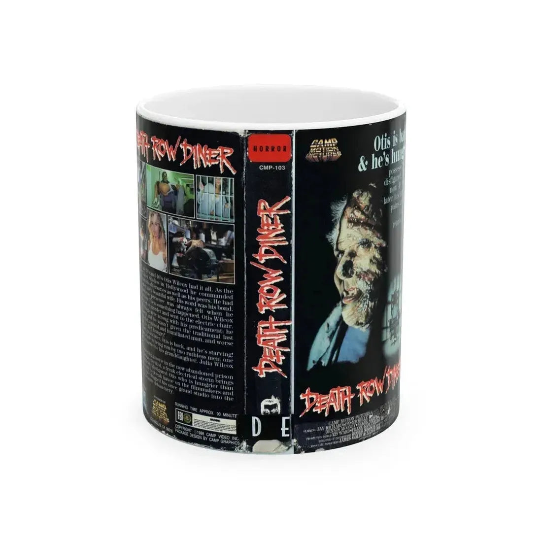 DEATH ROW DINER (VHS COVER) - White Coffee Mug 11oz - Go Mug Yourself
