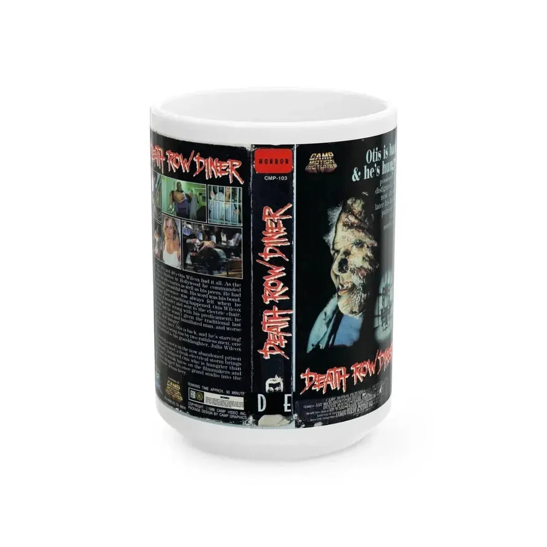 DEATH ROW DINER (VHS COVER) - White Coffee Mug 15oz - Go Mug Yourself