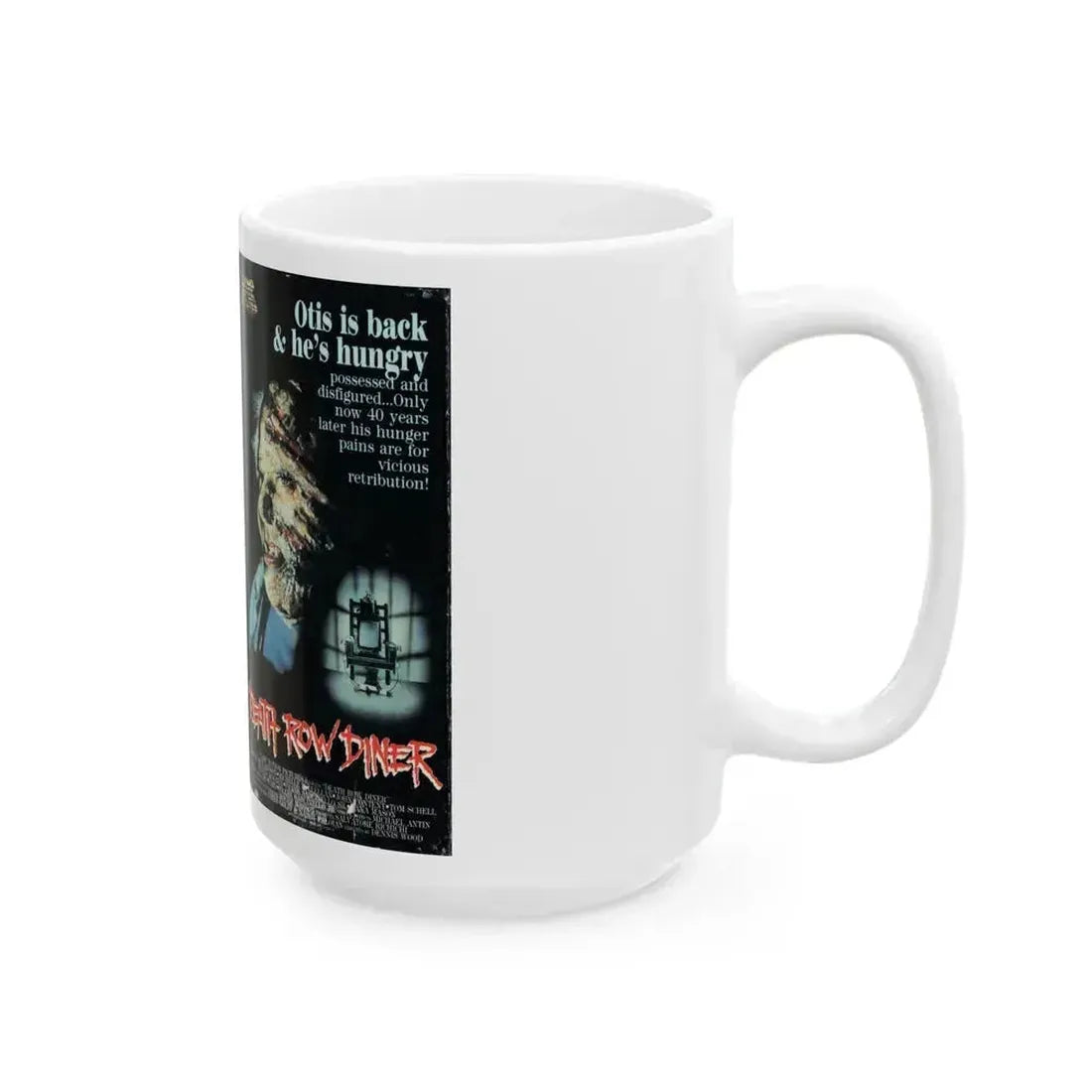 DEATH ROW DINER (VHS COVER) - White Coffee Mug - Go Mug Yourself