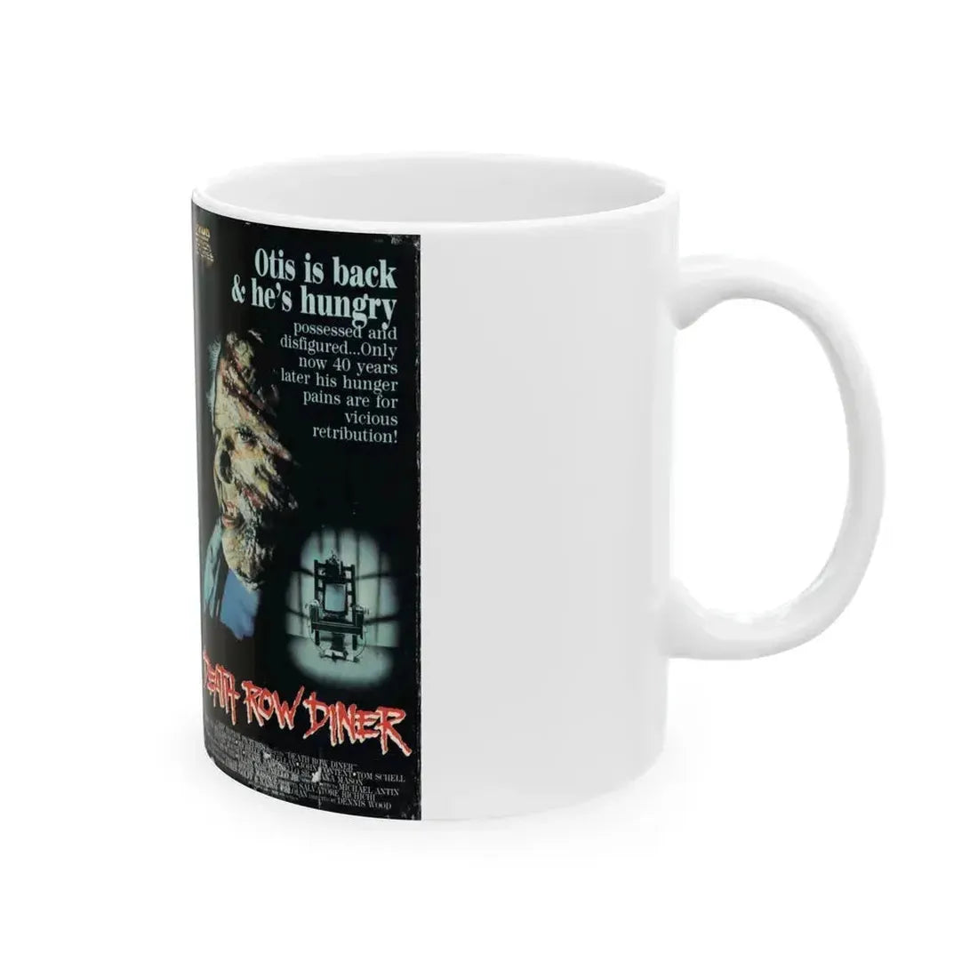 DEATH ROW DINER (VHS COVER) - White Coffee Mug - Go Mug Yourself