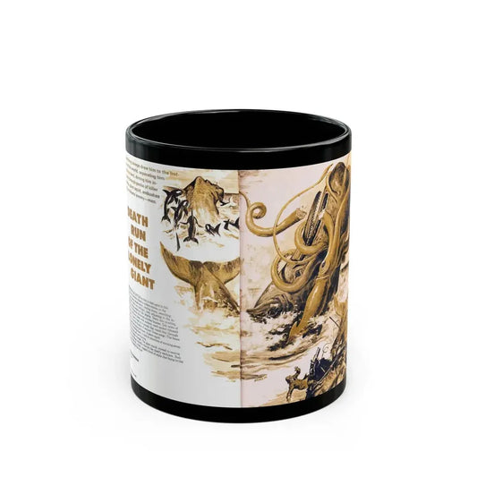 Death Run of the Lonely Giant, Adam magazine, July 1976 - Black Coffee Mug 11oz - Go Mug Yourself