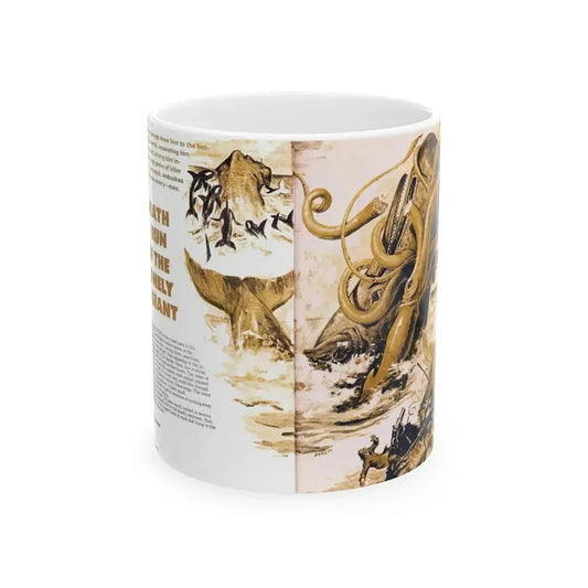 Death Run of the Lonely Giant, Adam magazine, July 1976 - White Coffee Mug 11oz - Go Mug Yourself