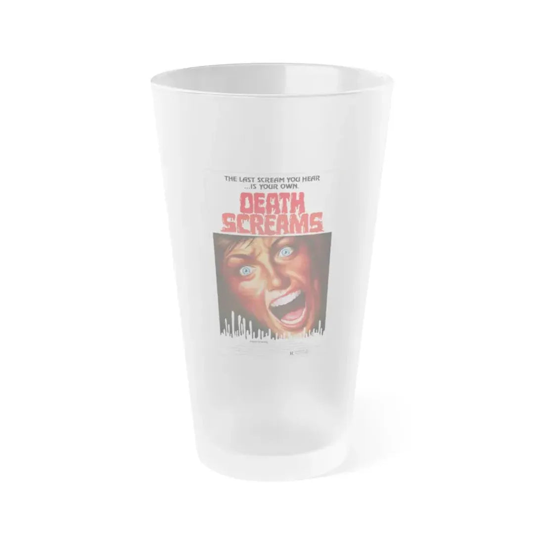 DEATH SCREAMS (HOUSE OF DEATH) 1982 Movie Poster - Frosted Pint Glass 16oz Default Title - Go Mug Yourself