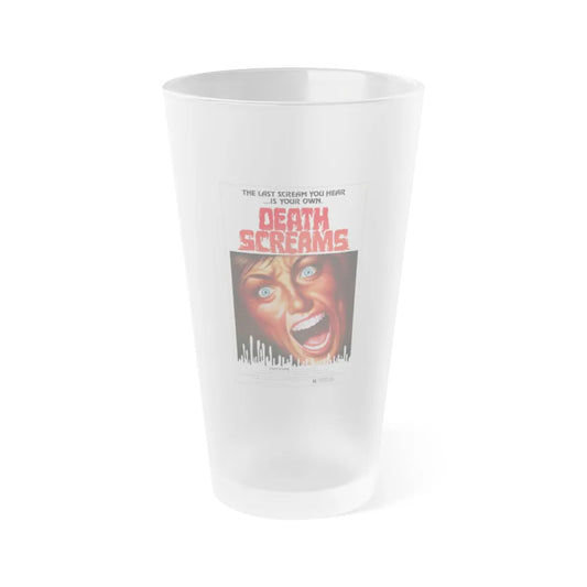 DEATH SCREAMS (HOUSE OF DEATH) 1982 Movie Poster - Frosted Pint Glass 16oz-Go Mug Yourself