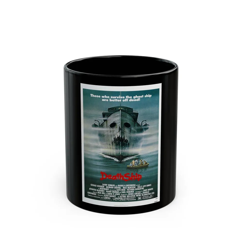 DEATH SHIP 1980 Movie Poster - Black Coffee Mug-11oz-Go Mug Yourself