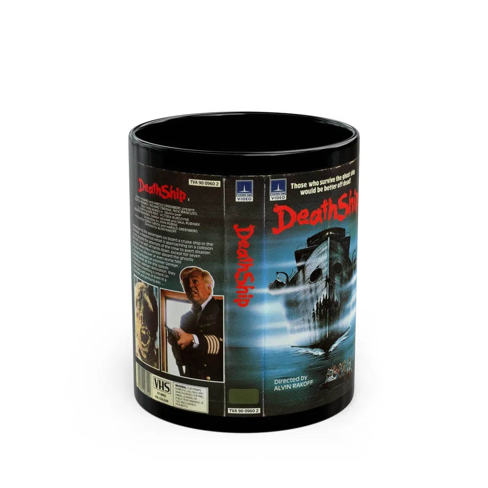 DEATH SHIP VERSION3 (VHS COVER) - Black Coffee Mug-11oz-Go Mug Yourself