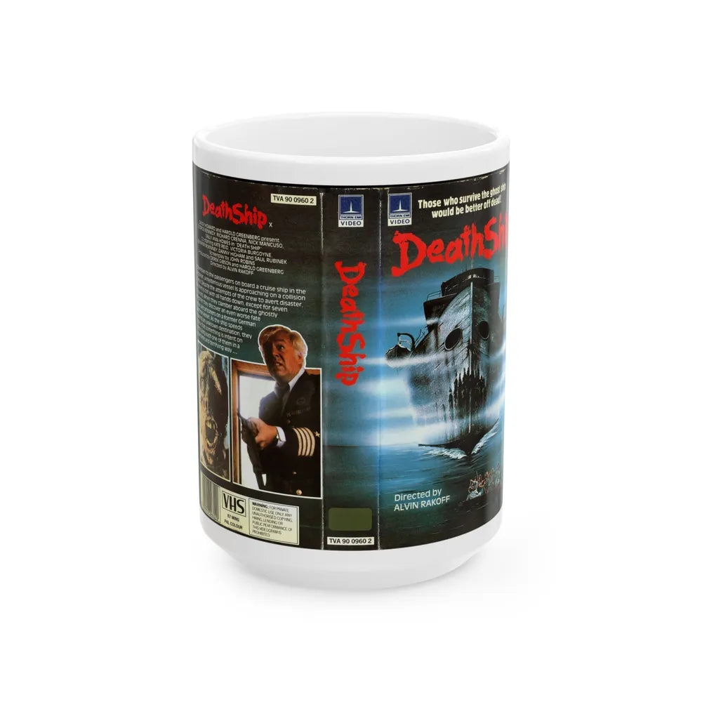 DEATH SHIP VERSION3 (VHS COVER) - White Coffee Mug-15oz-Go Mug Yourself