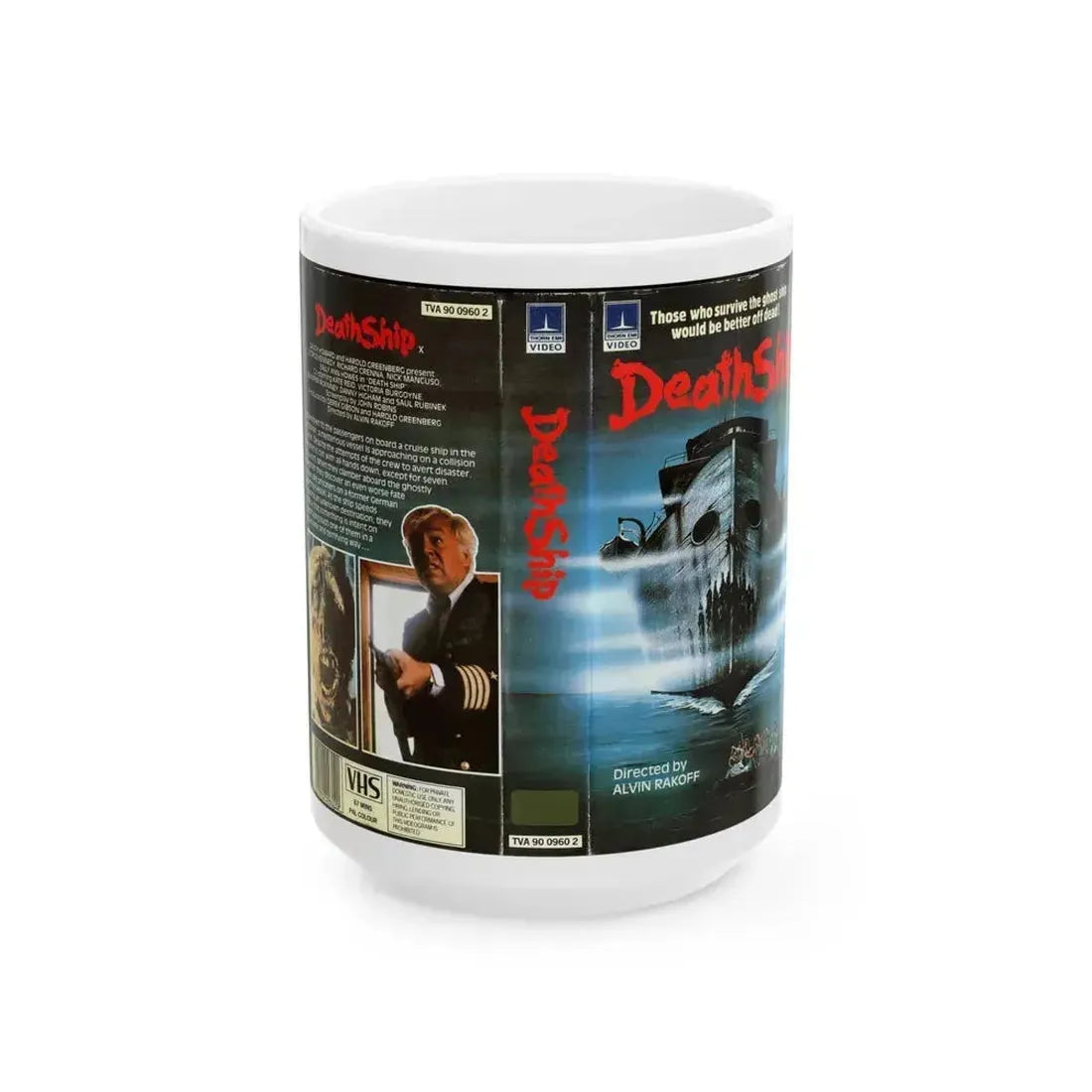 DEATH SHIP VERSION3 (VHS COVER) - White Coffee Mug 15oz - Go Mug Yourself