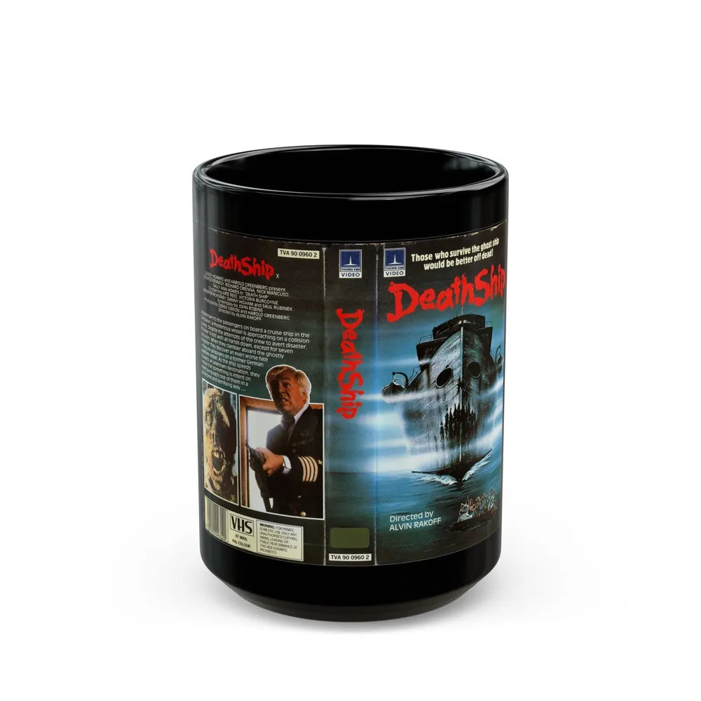 DEATH SHIP (VHS COVER) - Black Coffee Mug-15oz-Go Mug Yourself