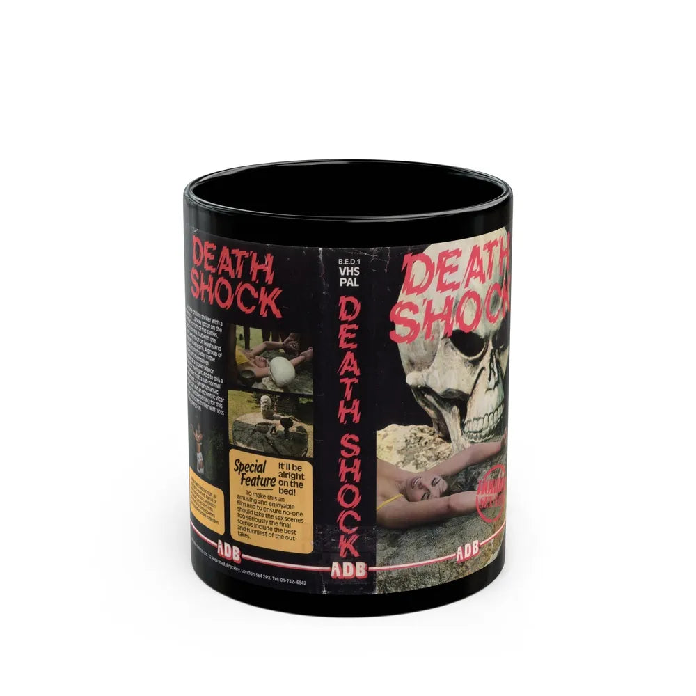 DEATH SHOCK VERSION 2 (VHS COVER) - Black Coffee Mug-11oz-Go Mug Yourself