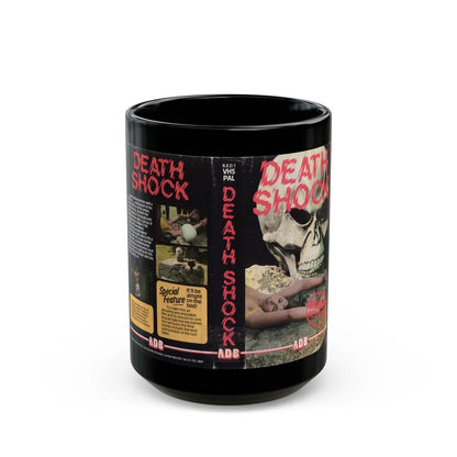 DEATH SHOCK VERSION 2 (VHS COVER) - Black Coffee Mug-15oz-Go Mug Yourself