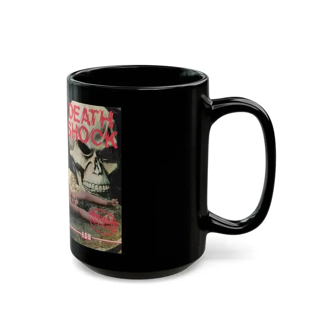 DEATH SHOCK VERSION 2 (VHS COVER) - Black Coffee Mug - Go Mug Yourself