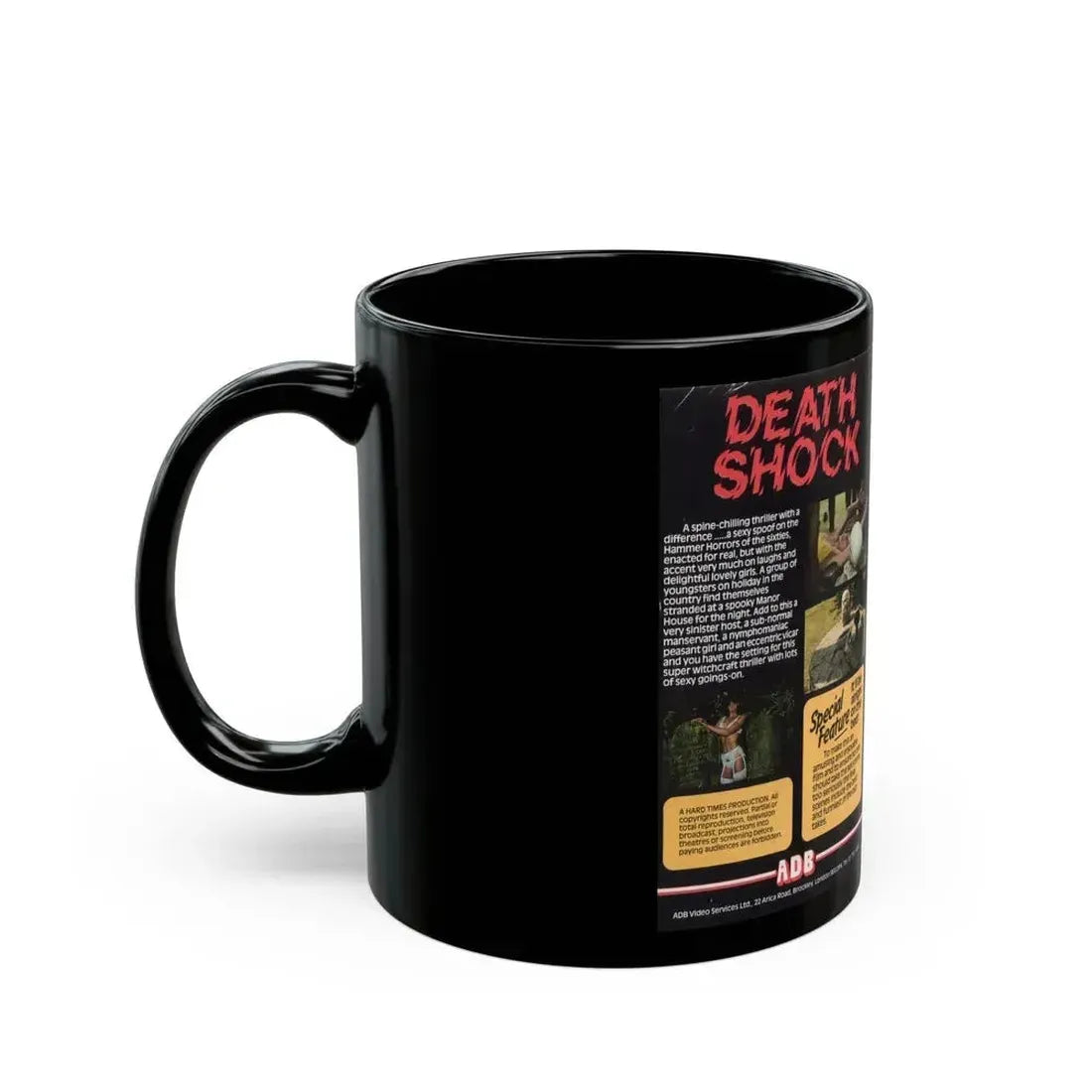 DEATH SHOCK VERSION 2 (VHS COVER) - Black Coffee Mug - Go Mug Yourself