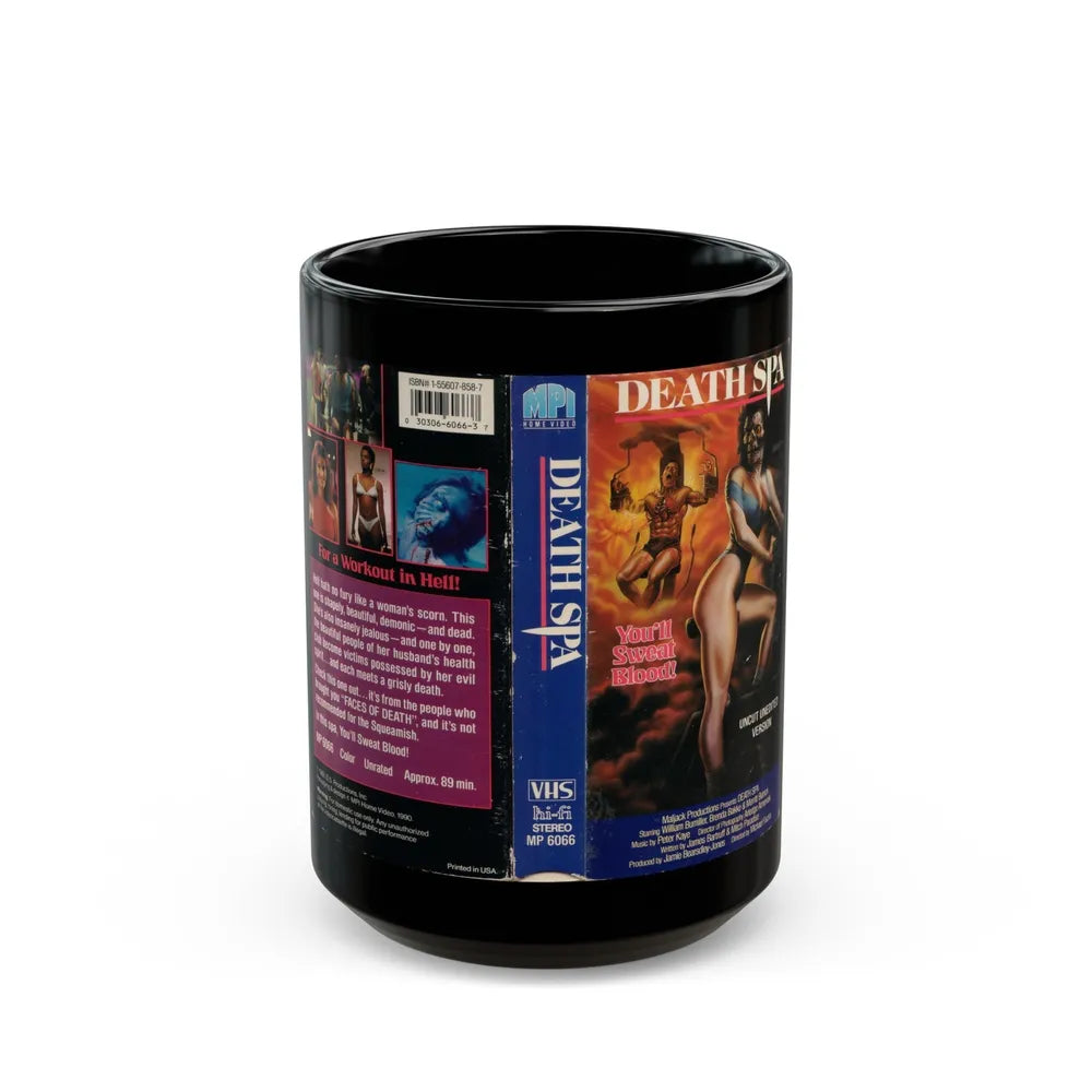 DEATH SPA (VHS COVER) - Black Coffee Mug-15oz-Go Mug Yourself