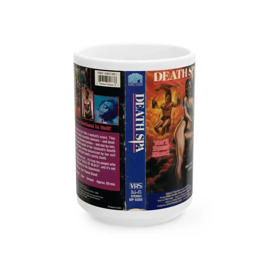 DEATH SPA (VHS COVER) - White Coffee Mug 15oz - Go Mug Yourself