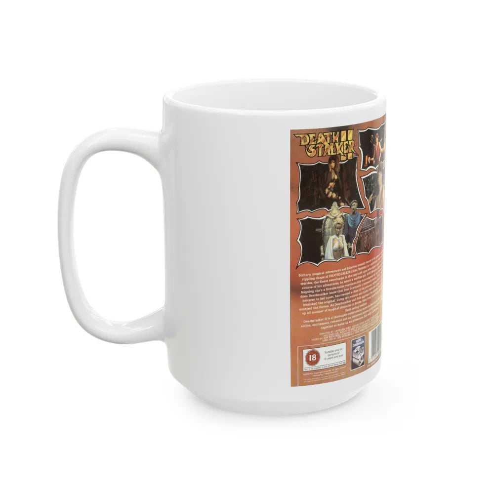 DEATH STALKER 2 (VHS COVER) - White Coffee Mug-Go Mug Yourself