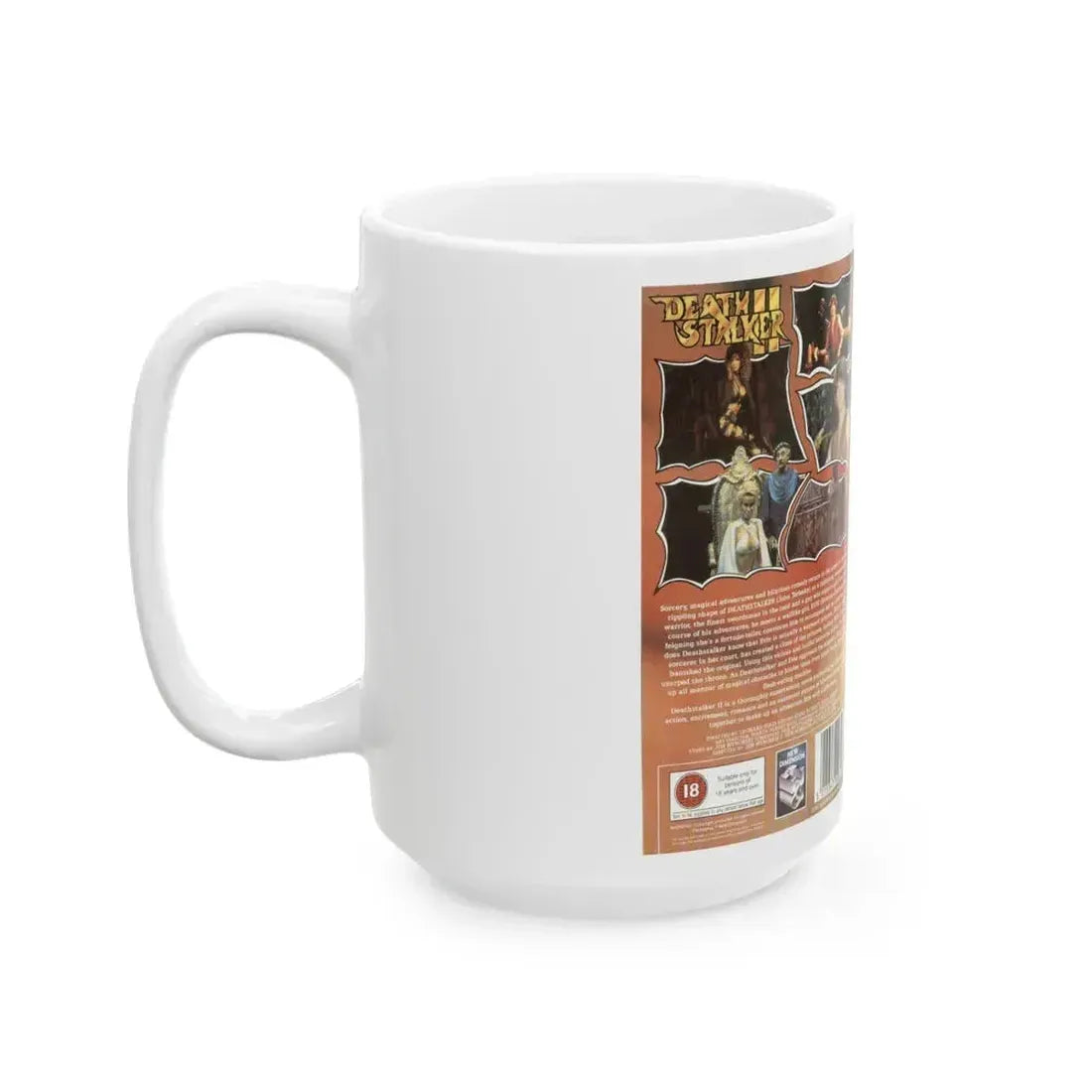 DEATH STALKER 2 (VHS COVER) - White Coffee Mug - Go Mug Yourself