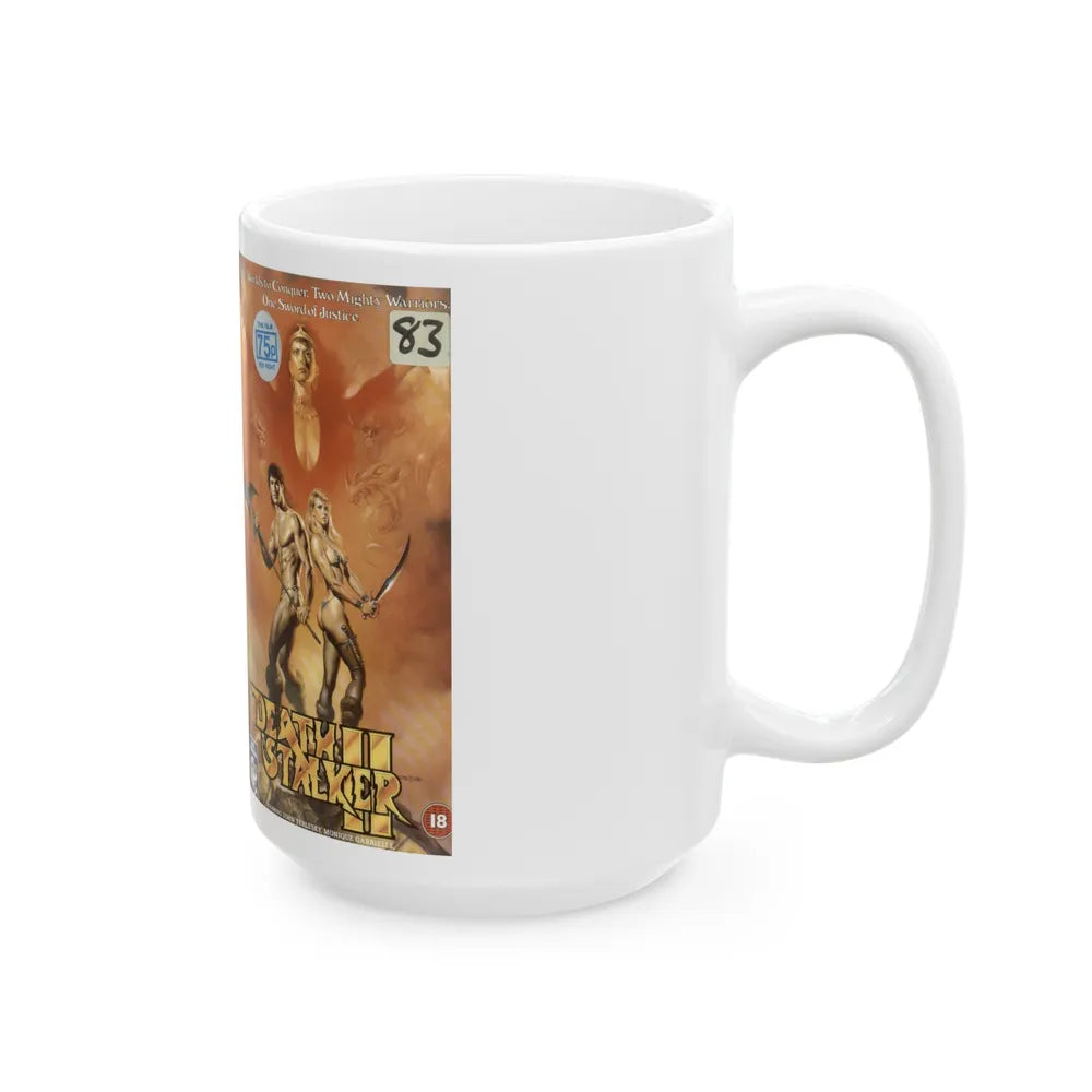 DEATH STALKER 2 (VHS COVER) - White Coffee Mug-Go Mug Yourself