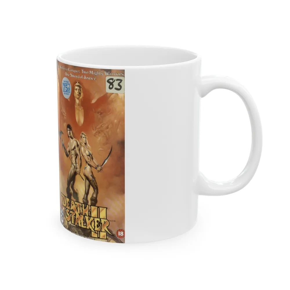 DEATH STALKER 2 (VHS COVER) - White Coffee Mug-Go Mug Yourself